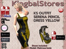 KS OUTFIT SERENA PENCIL DRESS YELLOW