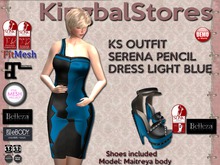 KS OUTFIT SERENA PENCIL DRESS LIGHT BLUE