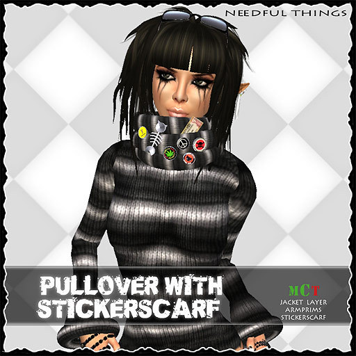Neko pullover_with_stickerscarf  and armprims (Urban style)
