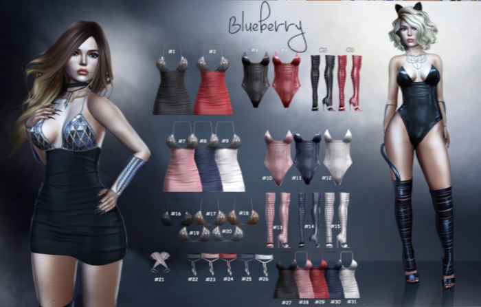 #4 Blueberry - Energy - RARE - Catsuit - Red *M*