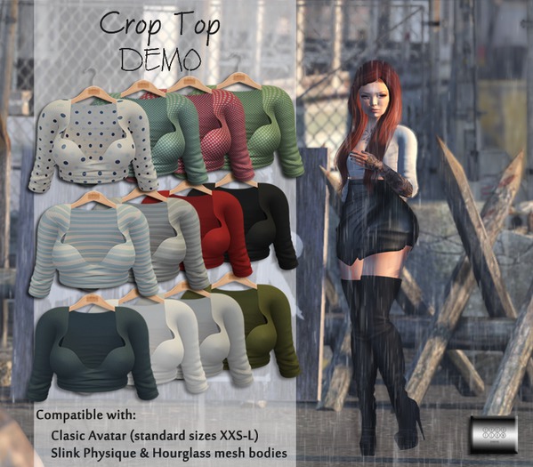 Crop Tops DEMO (classic avatar & mesh bodies) - even.flow