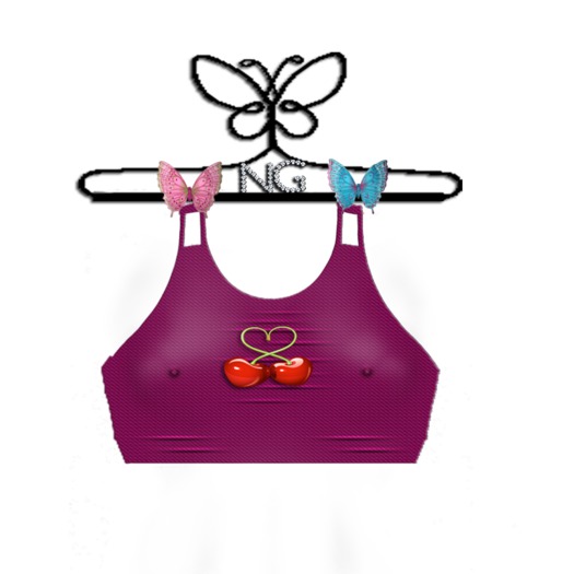 NG. Cherry Hearts Top-Pink