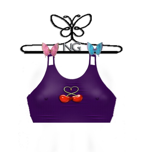 NG. Cherry Hearts Top-Purple