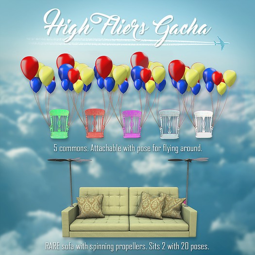 ChiMia:: High Fliers Sofa [rez] GACHA