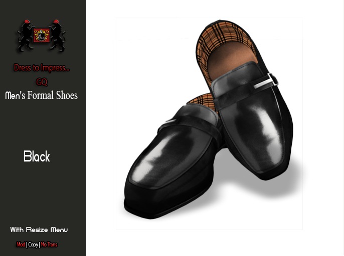 Second Life Marketplace GQ Formal Shoes BLACK By 69 Park Ave