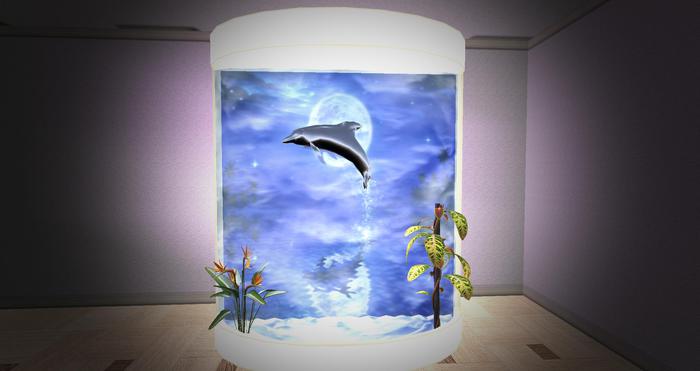 Waterfall with Dolphin- mesh