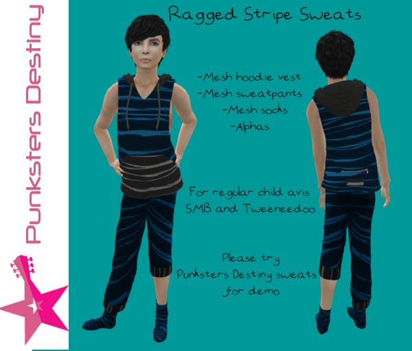 *PD* Ragged stripe sweats -Kids-