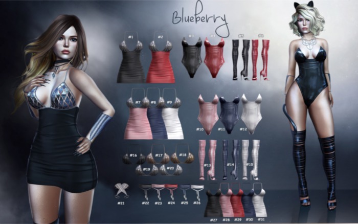 #24 Blueberry - Energy - COMMON - Choker - Red *M*