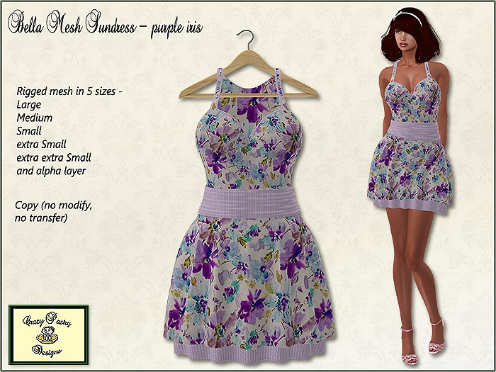 Crazy Pastry Designs Bella Mesh Sundress - purple iris