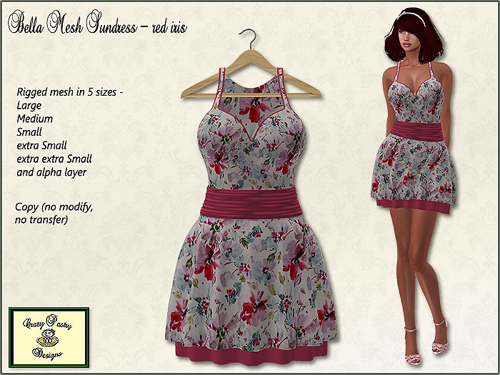 Crazy Pastry Designs Bella Mesh Sundress - red iris