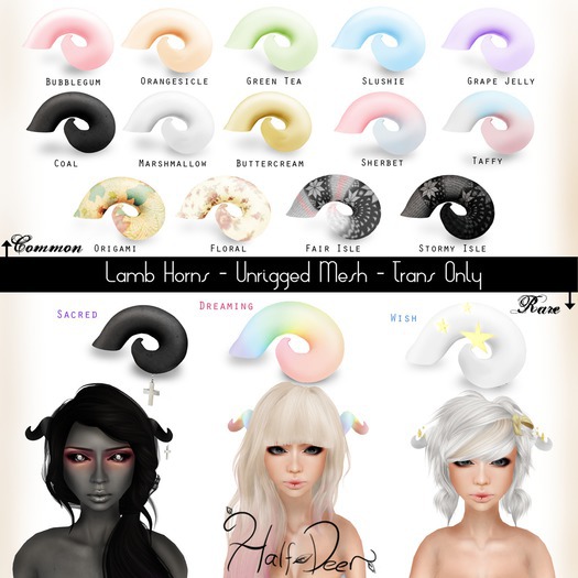 +Half-Deer+ Lamb Horns (Sacred) RARE
