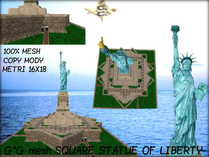 G^G MESH SQUARE STATUE OF LIBERTY