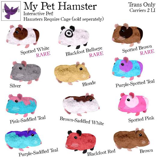 [ free bird ] My Pet Hamster Carrier - Blackfoot Bullseye RARE