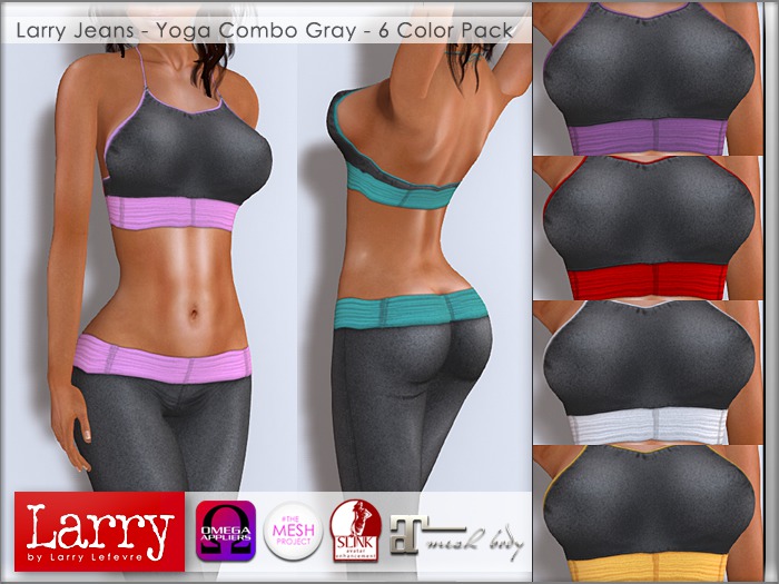 LARRY JEANS - Yoga Combo GRAY (6 Color Pack)