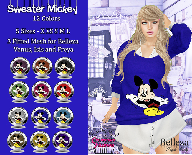 .:: CREMOSAS STORE ::. Mickey Mesh Sweater with Shirt