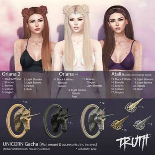 10. TRUTH HAIR Oriana [B/W-Blondes-Colours] Boxed RARE