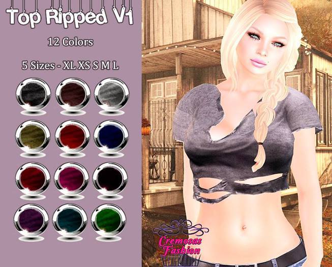 .::CREMOSAS STORE::. Top Ripped V1 HUD 12 COLORS