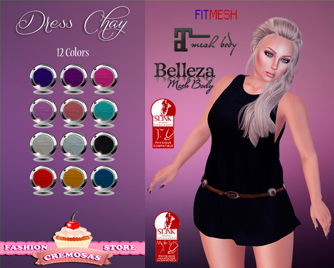 .::Cremosas Store::. Dress Chay + HUD 12 colors