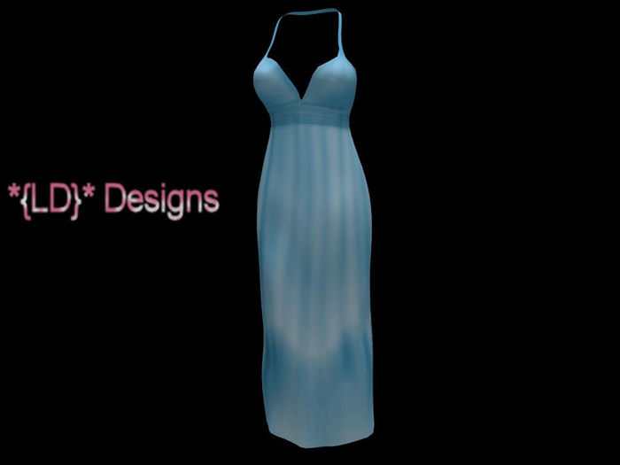 *{LD}* HALTER MAXI DRESS - SKY