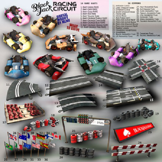 BJK * RACING * Kart Grunge Blue RARE