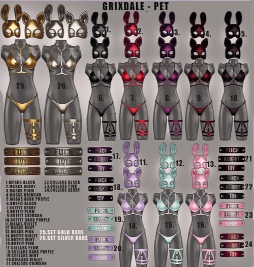 Grixdale - Pet - Collar set - Violet[box]