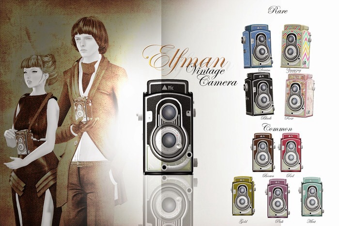 -ATTIC- Elfman Vintage Camera Rose RARE