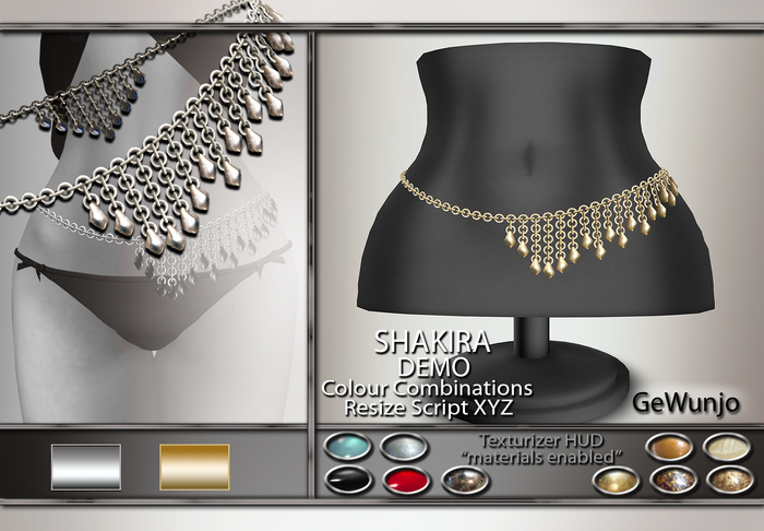 GeWunjo : SHAKIRA  belly chain DEMO