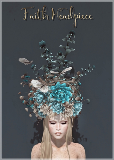 Belle Epoque { Faith Headpiece } Blue (Box)