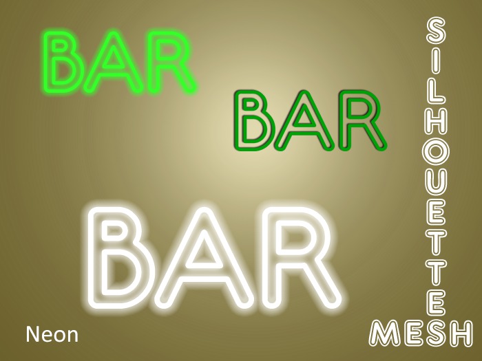 Mesh Silhouettes * Neon - Bar