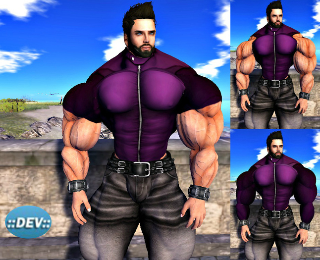 [D.Cavalieri] - Purple Zip Shirt