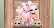 Pink Acid Choked Hearts Choker - Peach Water