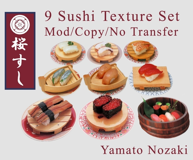 @Yamato@ 9 Sushi Texture set 
