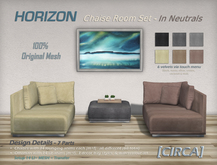 [CIRCA] Pkg - "Horizon" Chaise Room Set - In Neutrals