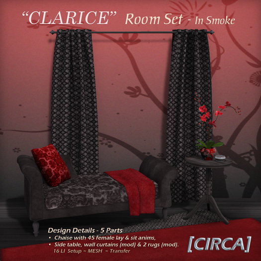 [CIRCA] Pkg - "CLARICE" Room Set - In Smoke