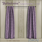 [CIRCA] - "Belladonna" Long Damask Curtains - In Violet