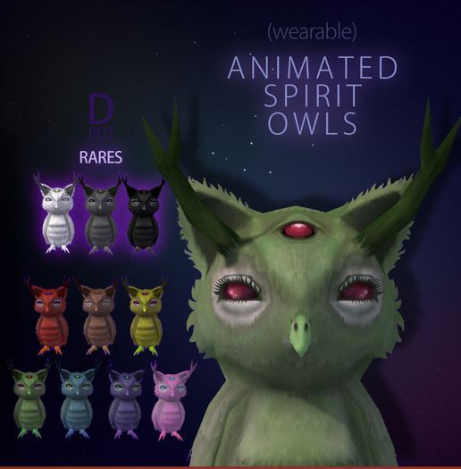 *Drot* Spirit Owl - Grey RARE