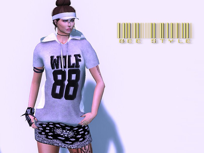 .:Bee:. Grey Hooded Sport Dress *ADD TO UNPACK