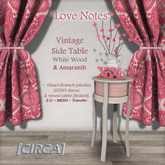 [CIRCA] - "Love Notes" - Vintage Side Table - Amaranth