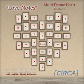 [CIRCA] - "Love Notes" - Multi Frame Heart - In Reds