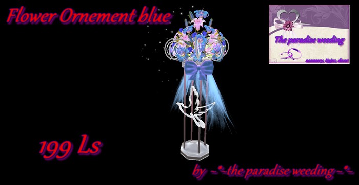Flower Ornement blue  by  ~*~the paradise weeding ~*~