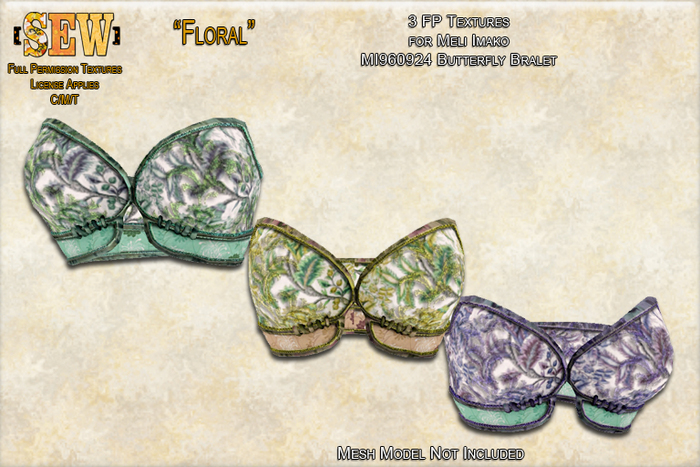 [SEW] FP Tex MI960924 Butterfly Bralet Floral