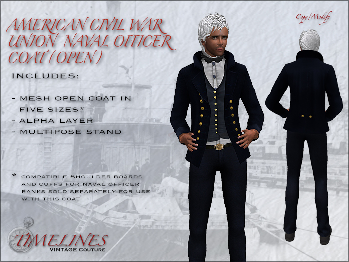 TVC Union Naval Officer coat (open)