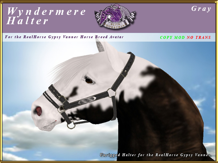 *E* Wyndermere Halter [BOXED] RH Gypsy Vanner Gray