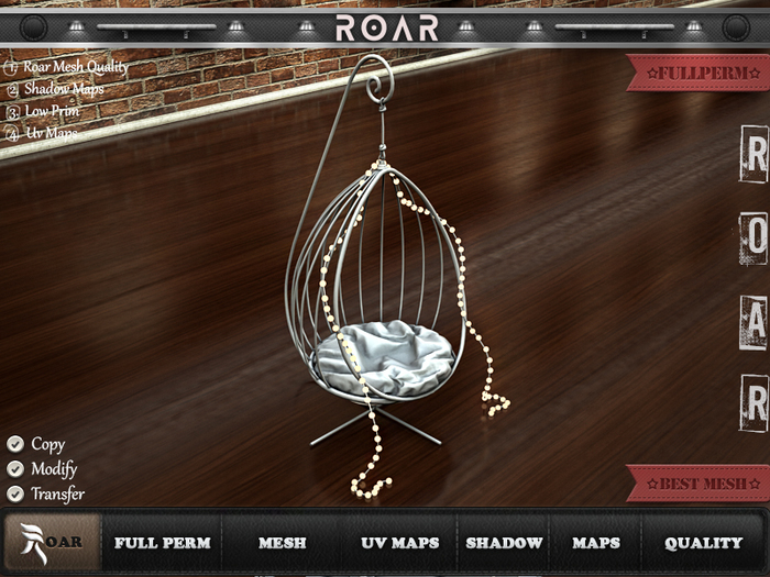 {::ROAR::} Fullperm Swing Bed #2028