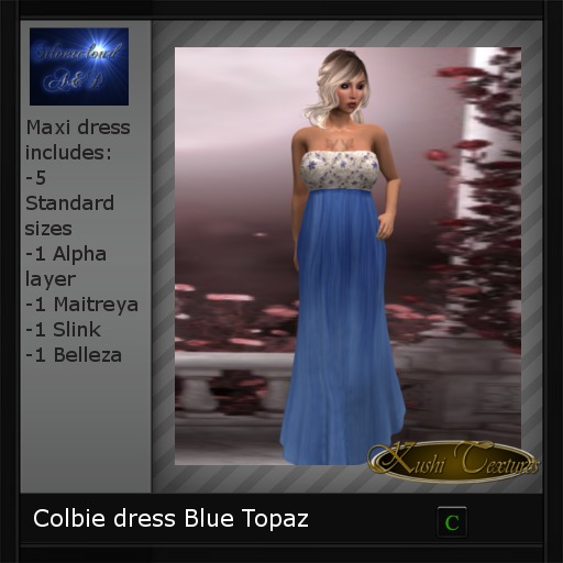 Colbie dress Blue Topaz