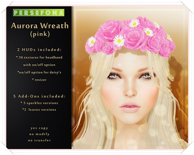 Persefona Aurora Wreath (pink)