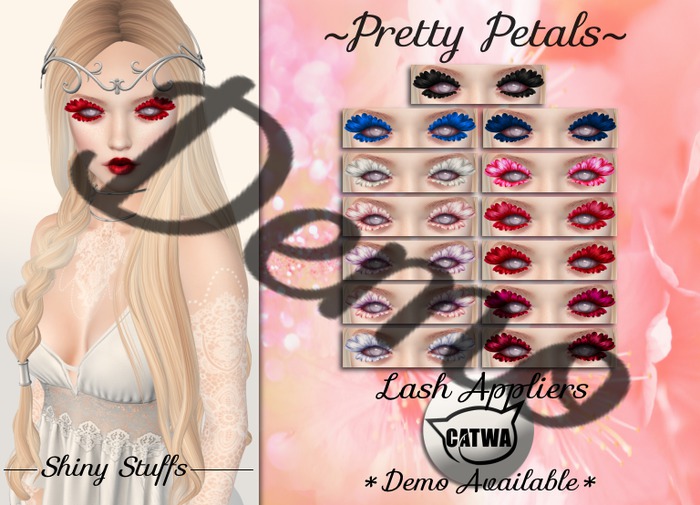 ~Shiny Stuffs~ DEMO CATWA Pretty Petals Lash Appliers 