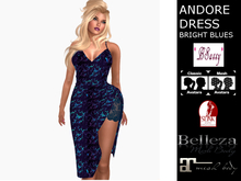 *BSASSY* ANDORE DRESS BRIGHT BLUES
