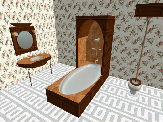 Victorian Bathroom Set [Gold Marble]