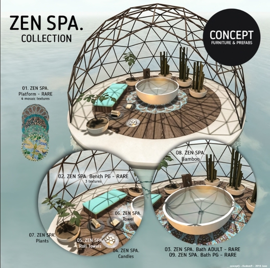 Concept} *09. ZEN SPA. Bath - PG - RARE